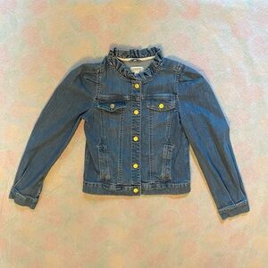 Janie and Jack Blue Denim Jacket with Yellow Accents